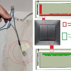 Instrukcja jak podłączyć halogen led: przewody zasilające i instalacja podwójnego włącznika.