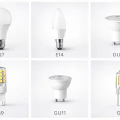 Różne rodzaje żarówek LED: E27, E14, GU10, G9, GU11, G4. Dowiedz się, ile to wat, gdy masz 1200 lumenów.