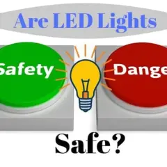 Czy ledy mogą się zapalić? Dwa przyciski: zielony "Safety" i czerwony "Danger", z żarówką pośrodku.