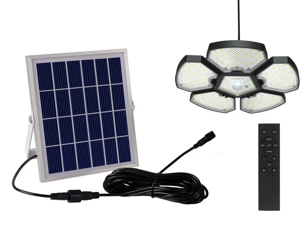 Panel solarny, lampa LED i pilot do sterowania trybami świecenia. Dowiedz się, jak zaprogramować lampę solarną, by działała automatycznie.